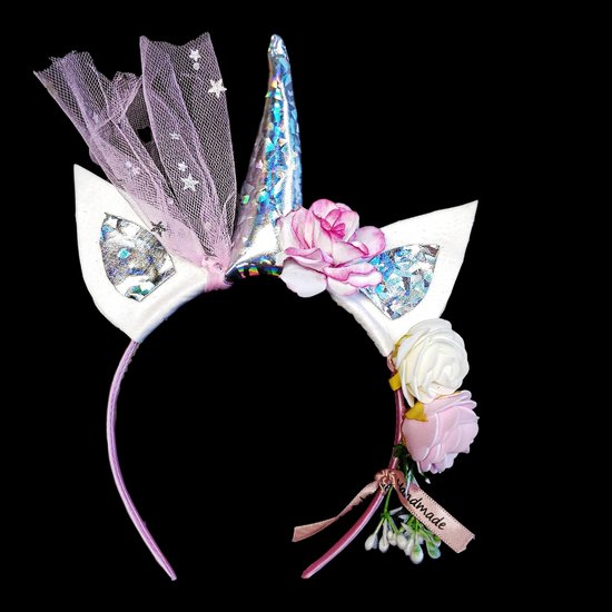 Unicorn diadeem hangemaakt handmade