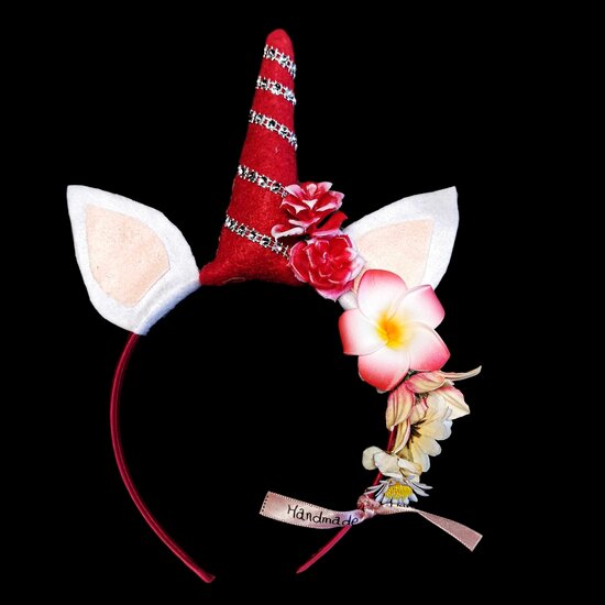 Unicorn diadeem hangemaakt handmade