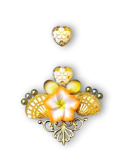 Gemcluster Goud Gold Hart Heart Bloemen Flower DIY Sieraden Kindergrime .com -Events