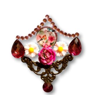 Gemcluster Barok oranament Bronskleurig DIY Sieraden Kindergrime .com -Events