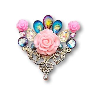GemclusterBarok Ornament Filigraan Zilverkleurig Roos DIY Sieraden Kindergrime .com -Ev