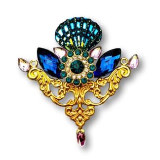 Gemcluster Bling Jewel Azur-blauw Hart Heart Bloemen Flower DIY Sieraden Kindergrime .com Smink
