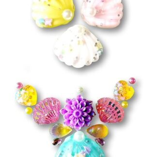 Gem Bling Jewel Strass Steentjes Roze Hart Bloemen DIY Sieraden Kindergrime .com -Event
