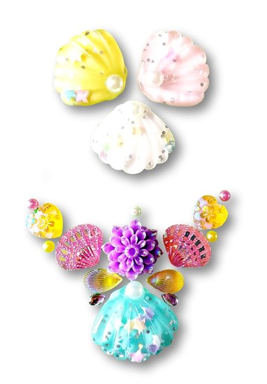 Gem Bling Jewel Strass Steentjes Roze Hart Bloemen DIY Sieraden Kindergrime .com -Event