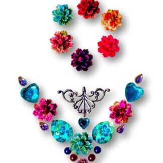 Gemcluster Bling Jewel Bloemen Daisy Flower Mix colour DIY Sieraden Kindergrime .com -E