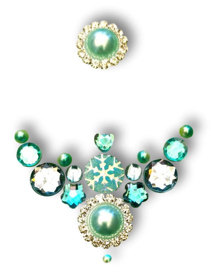 Gemcluster Bling Jewel Resin Flatback Diamond Light Cyan DIY Sieraden Kindergrime .com