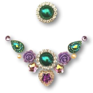 Gemcluster Bling Jewel Resin Flatback Diamond Petal Lila flower Bloem DIY Sieraden Kindergrime .com 9000