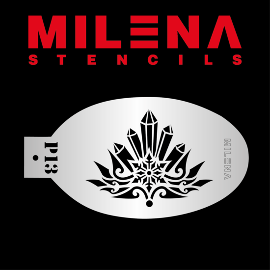 Milena, stencil, P13, Ijskristallen, icecrystal, snowflake, sneeuwvlok