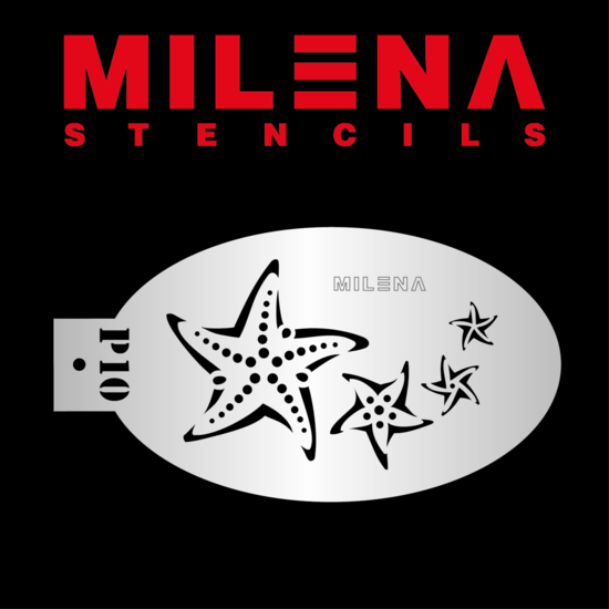 Milena, stencil, P10, shell, schelp