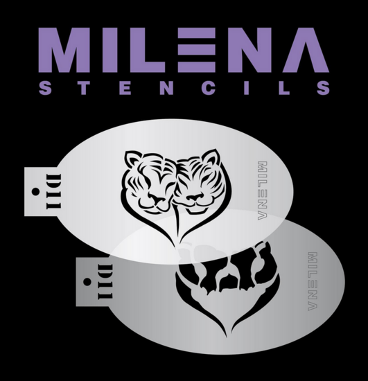Events D12 Milena stencils Tijger Love stencil set