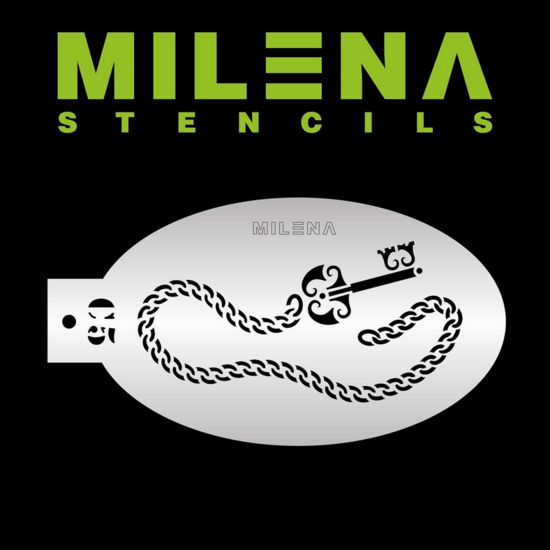 Events Milena Potekhina Stencil C6 C5 Slot Sleutel Ketting