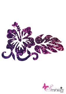 Bride Hibiscus Glittertattoo Sjabloon Y-Body