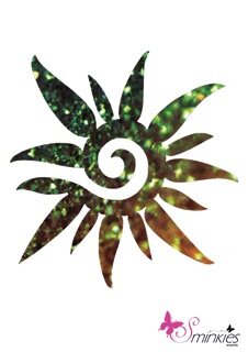 Flower Spiral Glittertattoo Sjabloon Y-Body