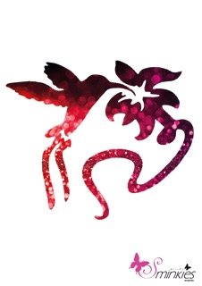 Humming Bird Glittertattoo Sjabloon Y-Body