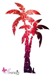 Palmboom Glittertattoo Sjabloon Y-Body