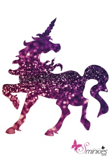 Unicorn full Glittertattoo Sjabloon Y-Body