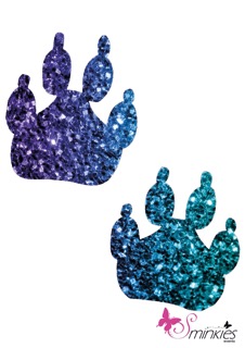 Paw step Glittertattoo Sjabloon Y-Body