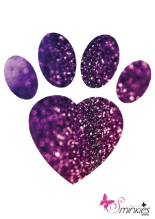 Paw love Glittertattoo Sjabloon Y-Body