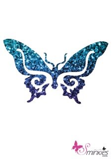 Butterfly loop glittertattoo sjabloon Y-Body