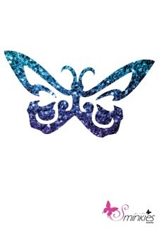 Butterfly glittertattoo sjabloon Y-Body
