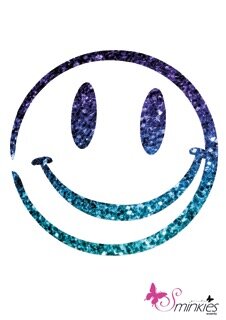 Smile glittertattoo sjabloon Y-Body