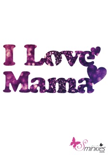 I love mama glittertattoo sjabloon Y-Body