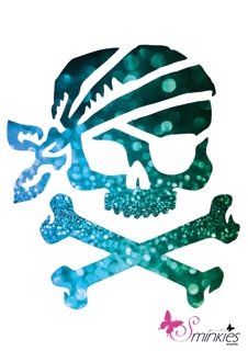 Jolly Roger glittertattoo sjabloon Y-Body