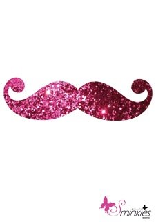 Mustache handlebar glittertattoo sjabloon Y-Body