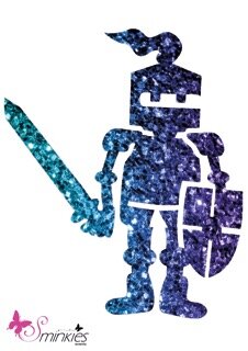 Knight Y-Body glittertattoo sjabloon
