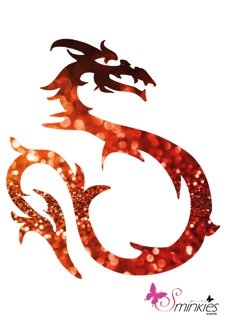 Dragon navel glittertattoo sjabloon Y-Body