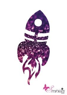 Rocket glittertattoo sjabloon Y-Body