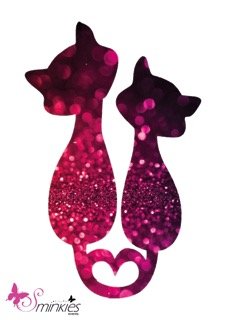 Cat love Glittertattoo Sjabloon Y-Body