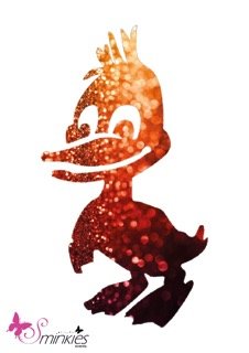 Duck glittertattoo sjabloon Y-Body