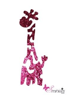 Giraf glittertattoo sjabloon Y-Body