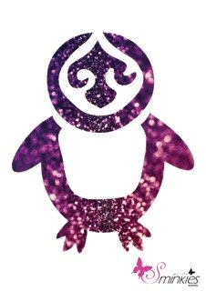 Penguin glittertattoo sjabloon Y-Body