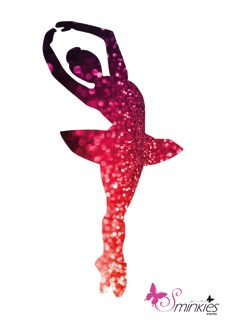 Ballet dancer Glittertattoo Sjabloon Y-Body