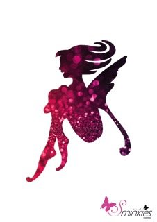 Fairy sitting Glittertattoo Sjabloon Y-Body