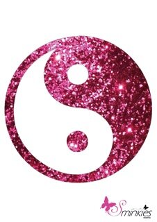 Ying yang Glittertattoo Sjabloon Y-Body