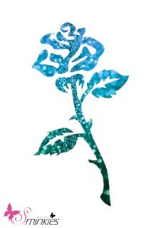 Rose perfect Glittertattoo Sjabloon