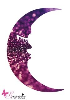Moon Glittertattoo Sjabloon Y-Body