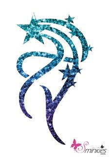 Stars Glittertattoo Sjabloon Y-Body