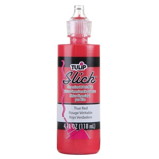 Slick True Red Tulip Dimensionale Fabric Paint gem clusteren