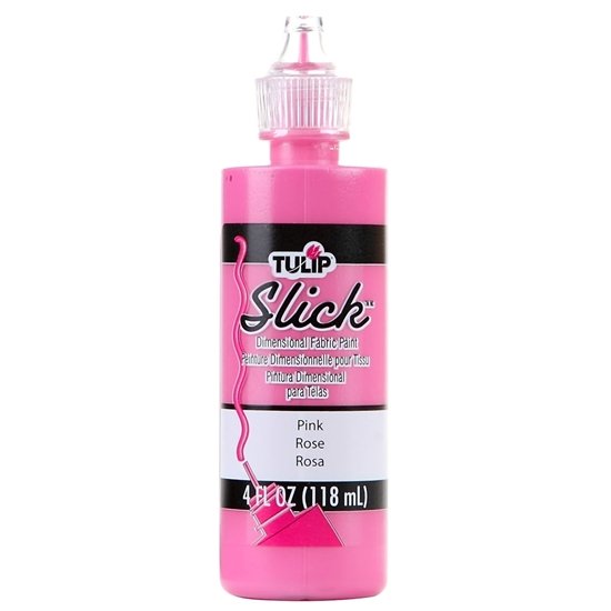 Slick Pink Tulip Dimensionale Fabric Paint gem clusteren