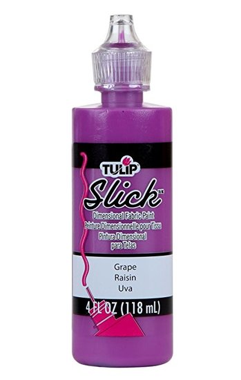 Slick Grape Tulip Dimensionale Fabric Paint gem clusteren