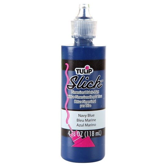 Slick Navy Blue Tulip Dimensionale Fabric Paint gem clusteren