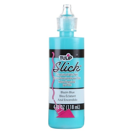Slick Blazin Blue Tulip Dimensionale Fabric Paint gem clusteren