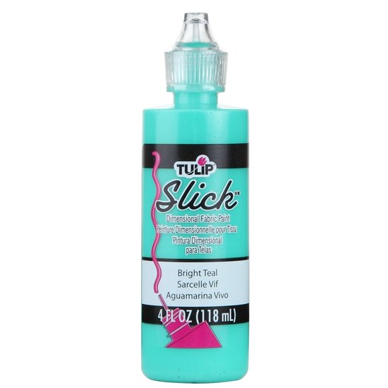 Slick Bright Teal Tulip Dimensionale Fabric Paint gem clusteren