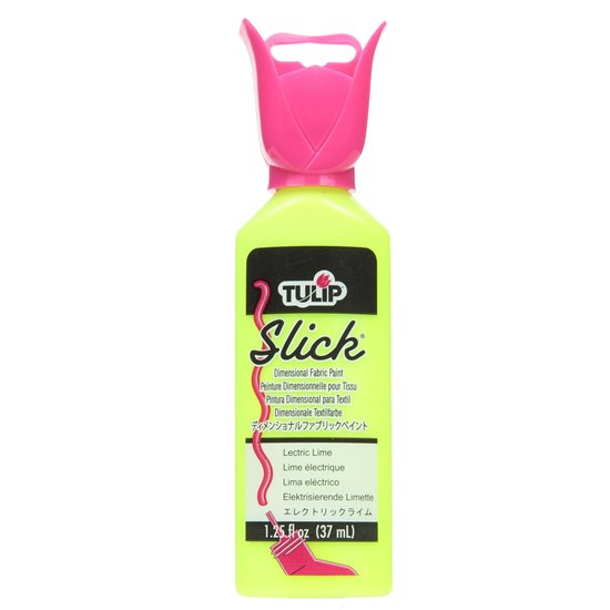 Slick Lectric Lime Tulip Dimensionale Fabric Paint gem clusteren