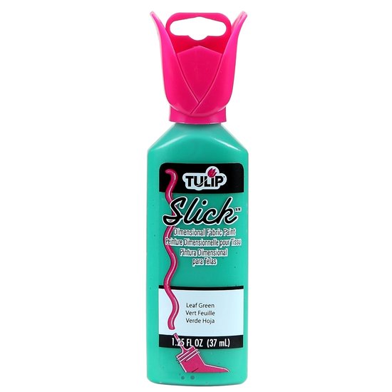 Slick Leaf Green Tulip Dimensionale Fabric Paint gem clusteren