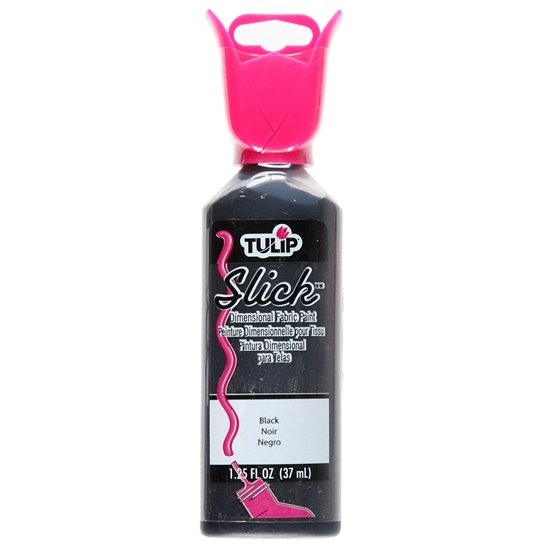 Slick Black Tulip Dimensionale Fabric Paint gem clusteren